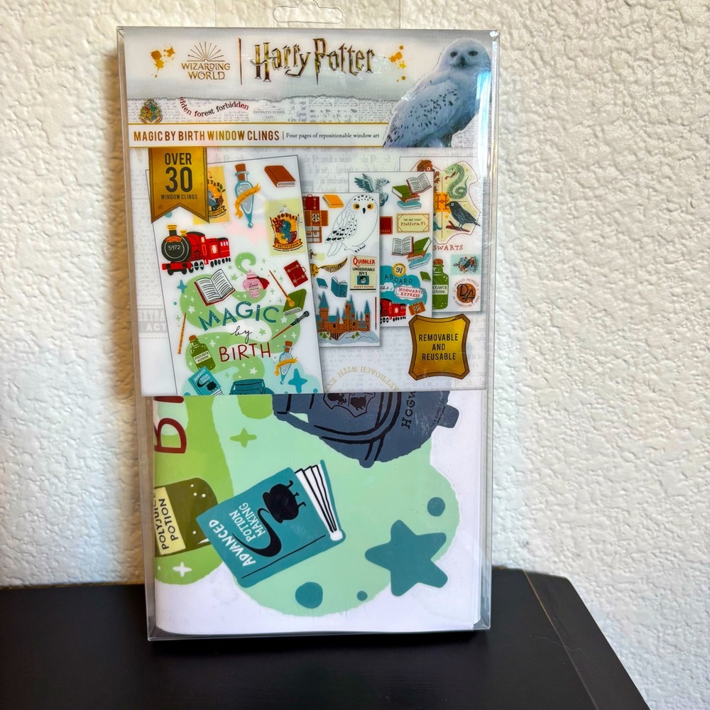 Harry Potter Wizarding World Magic By Birth Window Clings Removable Reuse‎ NEW